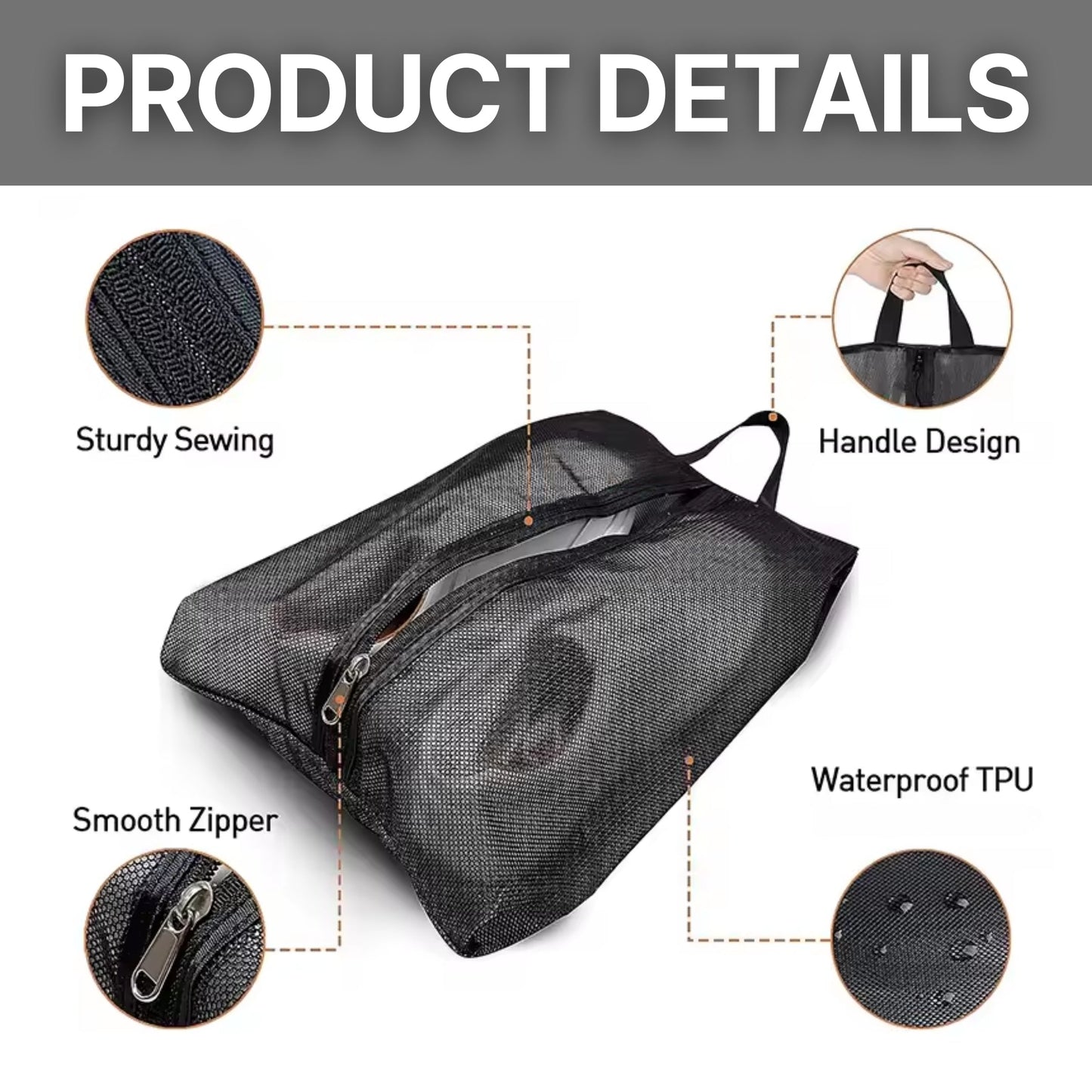 Mesh Shoe Travel Bag