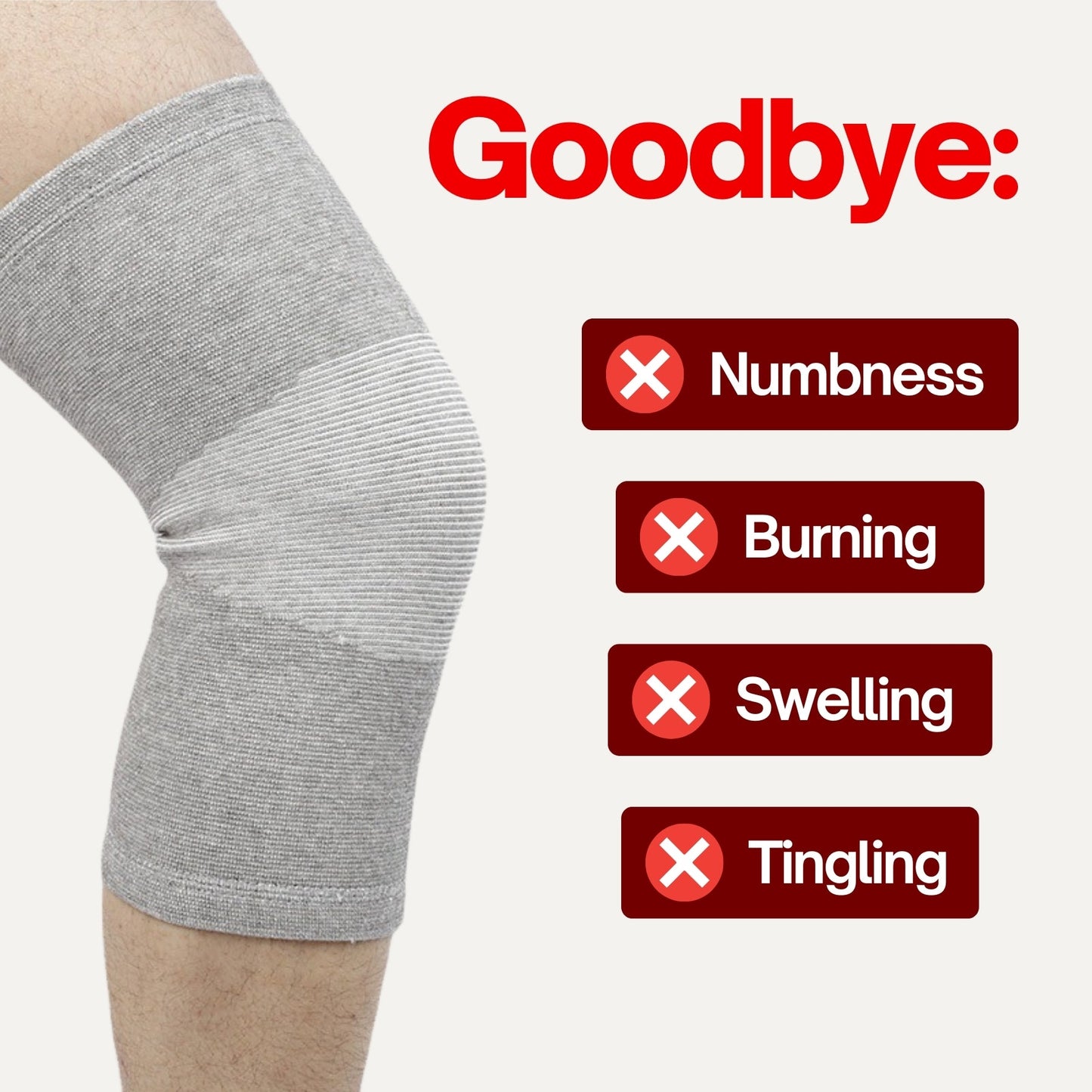 Premium Bamboo Knee Sleeve (Single)
